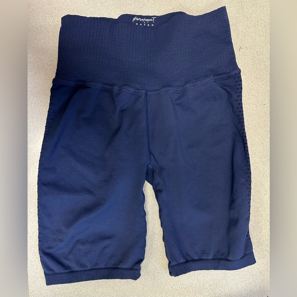 Free People Movement Good Karma Navy Bike Shorts